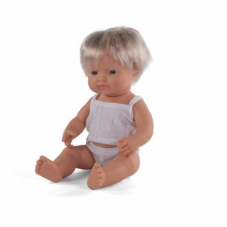 Miniland Doll Caucasian Blonde 38cm Boy