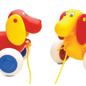 Pull Along Dog in Gift Box