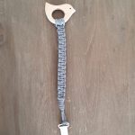 Teether - Wooden Bird and Grey Strap