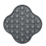 Silicone Teether - Square Flower - Grey
