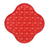Silicone Teether - Square Flower - Red